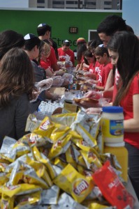 NCSYers packed lunches for the homeless in San Diego on Feb. 16