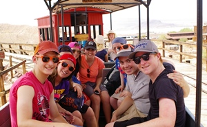 YBY participants on a train ride through Calico Ghost Town,  an old West mining town in California. 