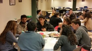 Israeli students on the Generations of Israel program met with Jewish students at John Hopkins. 