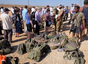 Volunteering at an army base in Southern Israel