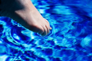 Foot in water