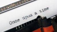 typewriter typing once upon time story