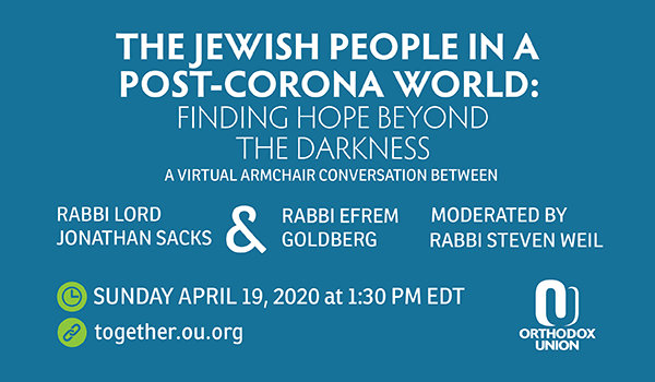 Rabbi Sacks and Rabbi Efrem Goldberg