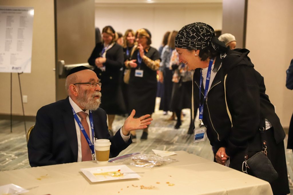 NASCK Founder and President Rabbi Elchonon Zohn speaks with Michele Friedman of the West Hempstead Chevra Kadisha.