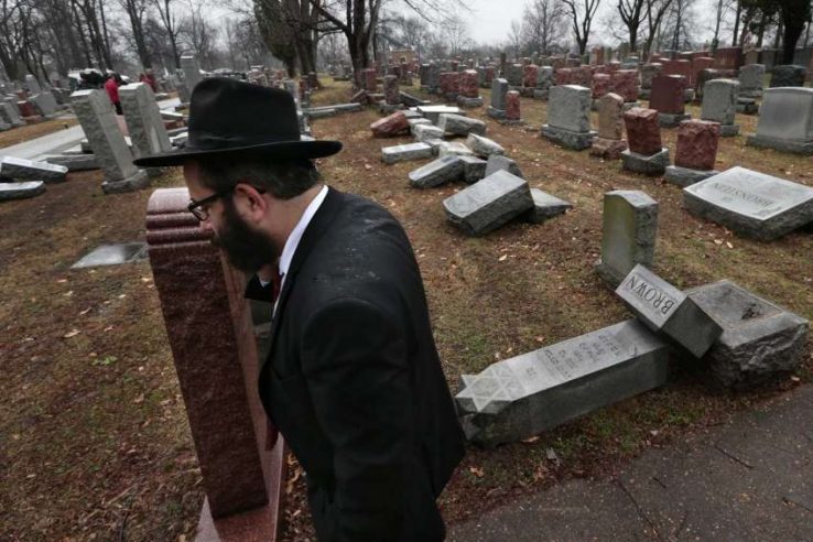 Anti-Semitic incidents rose a whopping 86% in the first 3 months of 2017