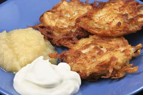 What beracha should be recited on potato latkes?