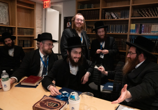 Shatnez testers from Borough Park, New York, and Linden, New Jersey, together with OU Kosher's Rabbi Daniel Sharratt (second from left).