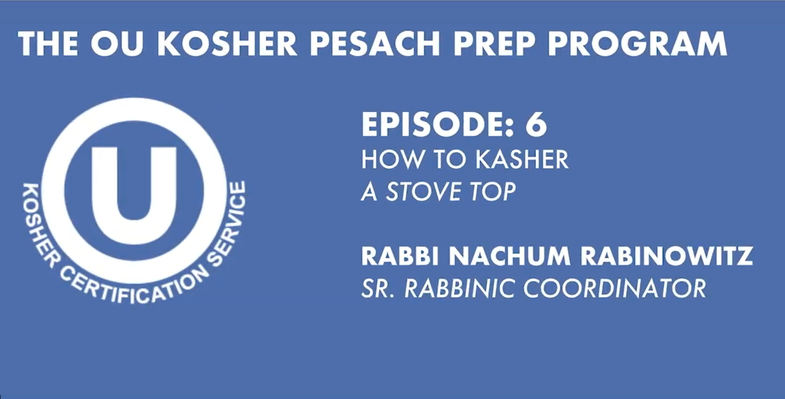 How to Kasher Stove Tops for Passover