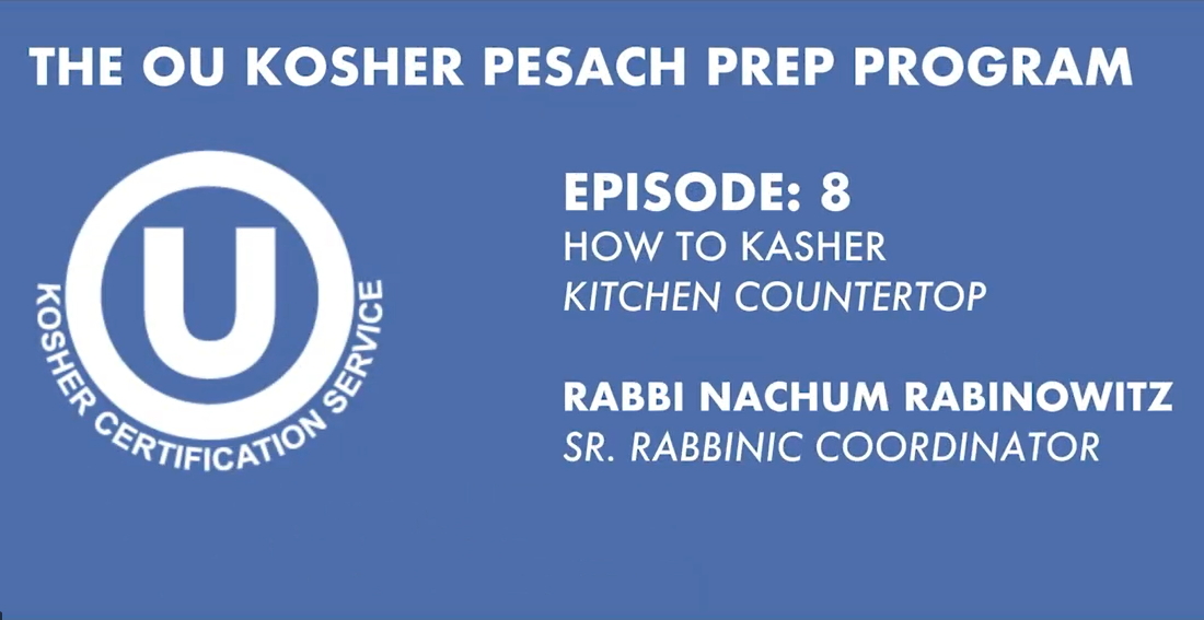 How To Kasher a Kitchen Countertop for Passover