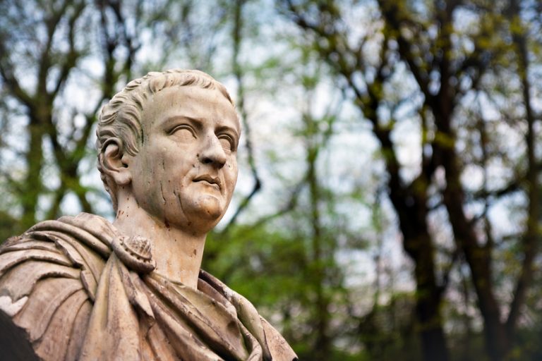 The XIX copy sculpture of an ancient, second Roman Emperor - Tiberius Julius Nero / Caesar .