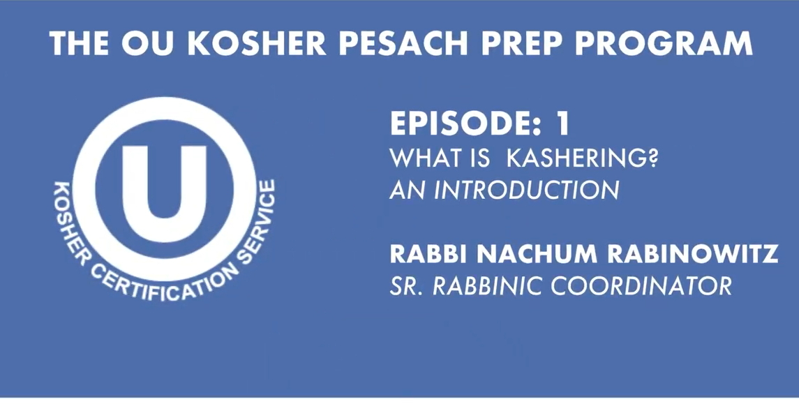 Introduction to Kashering Your Kitchen for Passover