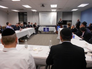 Rosenfeld delivered a lecture at the Orthodox Union's headquarters on Nov. 5. 