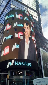 Barry Berkowitz, an NCSY alum, helped ring the bell for the NASDAQ market. 
