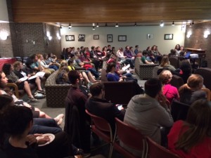 More than 80 students gathered for the panel on genetic screening at Rutgers University on October 14.