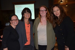 The organizers and speakers of the event. Left to right: Sara Frieberg, Zelda Wildman, Molly Ciarlariello and Elena Ashkinadze. 