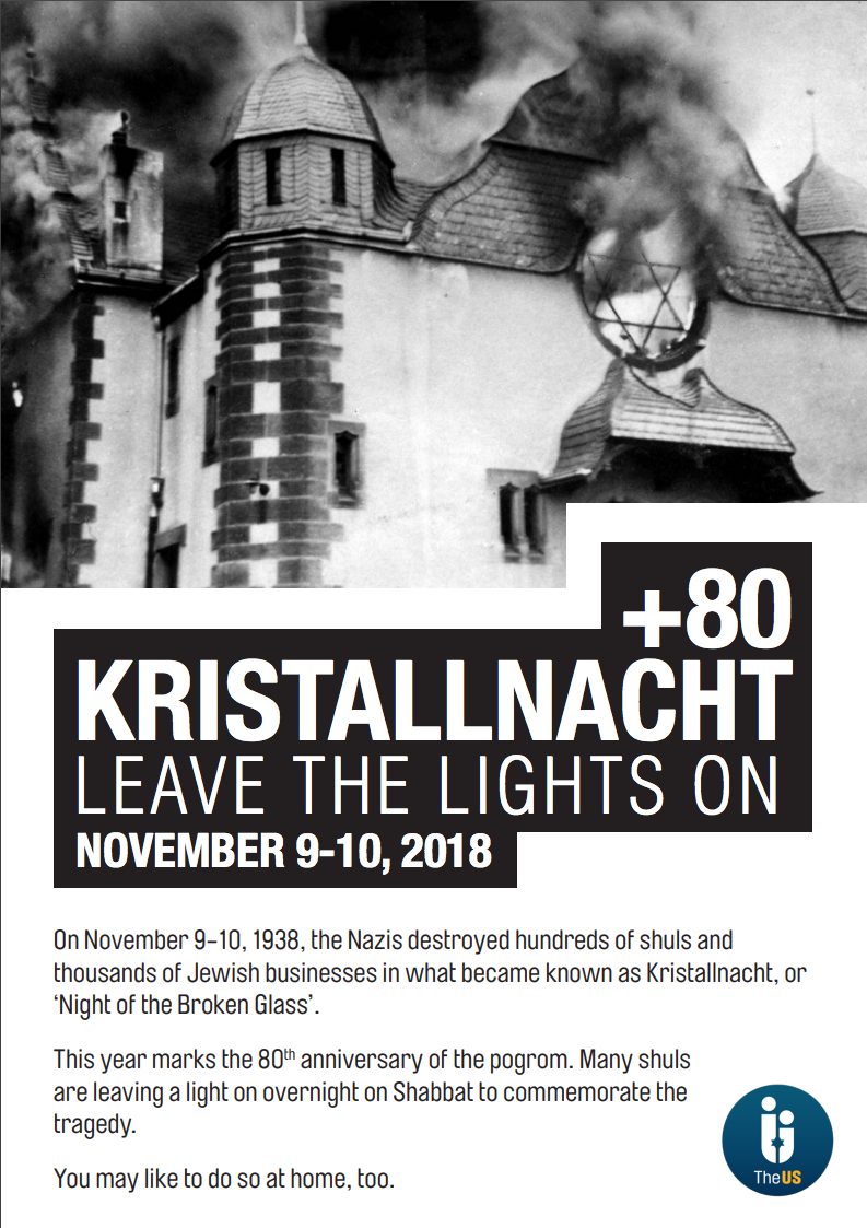 A Shabbat to Remember – 80 Years Since Kristallnacht